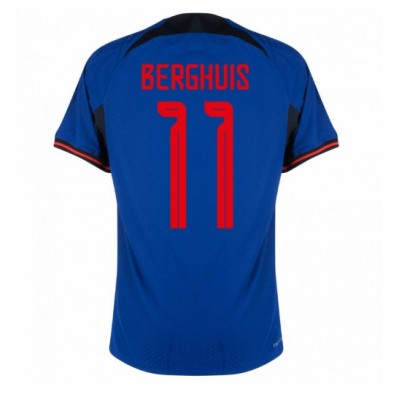 Fotballdrakt Herre Nederland Steven Berghuis #11 Bortedrakt VM 2022 Kortermet